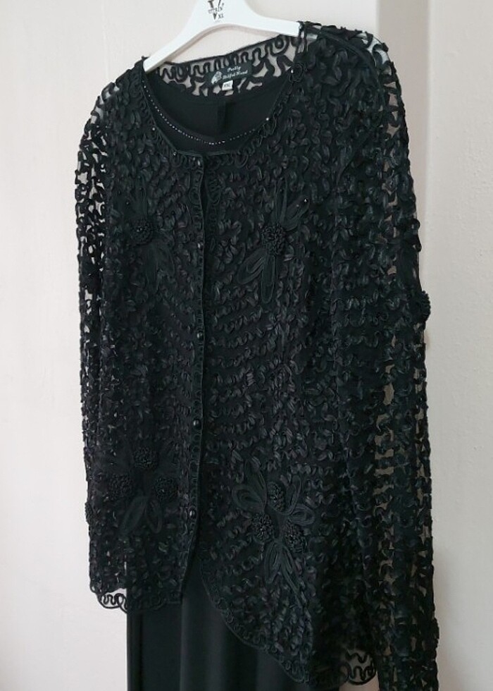 İç elbiseli ve özel ceketli abiye elbise - Görsel 5