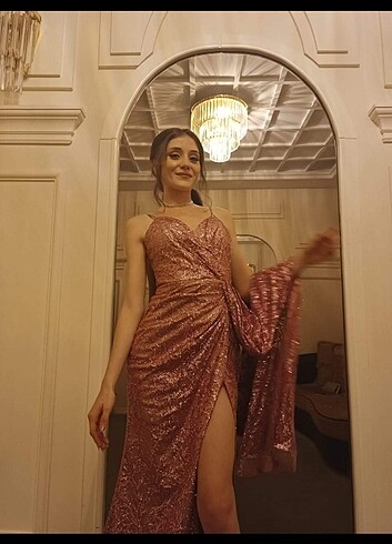 Diğer ABİYE GECE ELBİSESİ YIRTMAÇLI MEZUNİYET 