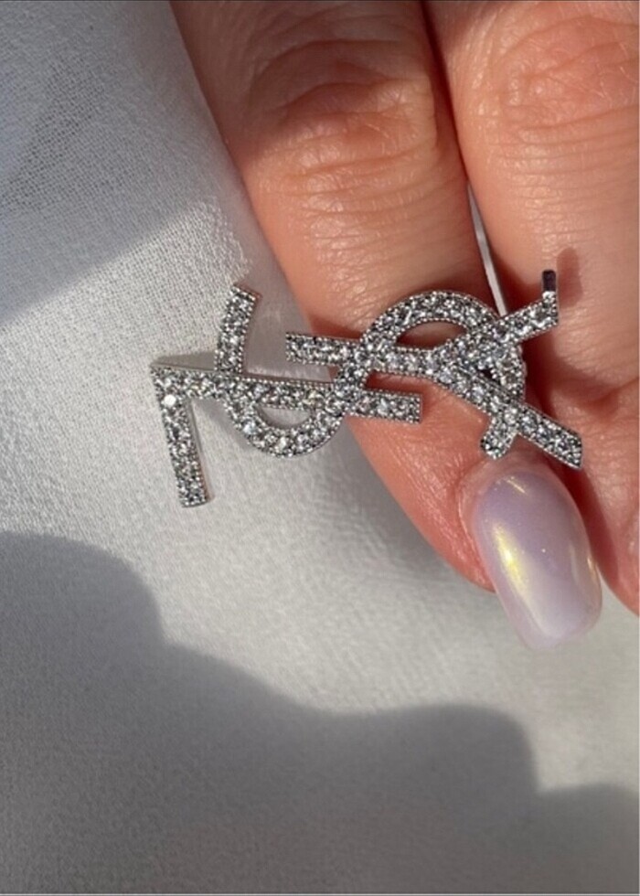 ysl taşlı küpe - Görsel 2