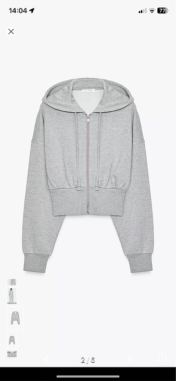 Zara zara metalik iplikli simli sweatshirt