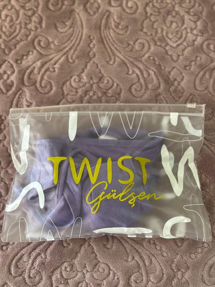 Mor Strappy Bohem Midi Kadın Mayo - Görsel 3