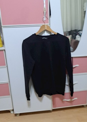 Siyah Uzun Kollu Salaş Sweatshirt