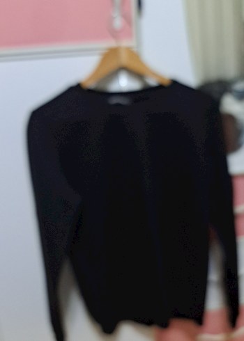 Diğer Siyah Uzun Kollu Salaş Sweatshirt