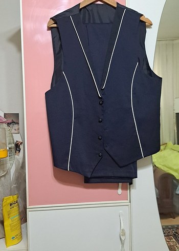 Diğer laciverti Düğmeli Erkek Takım Elbise Ceketi54 beden 6 drop