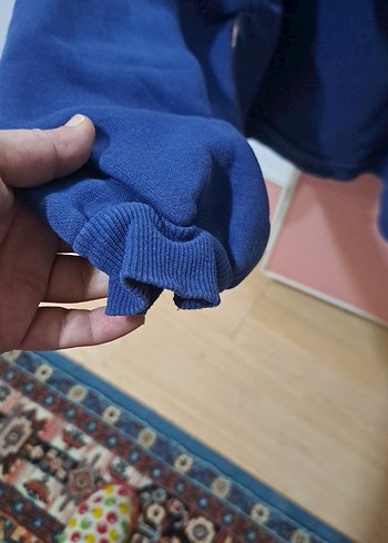 Kadın Lacivert Kapüşonlu Sweatshirt - Görsel 5