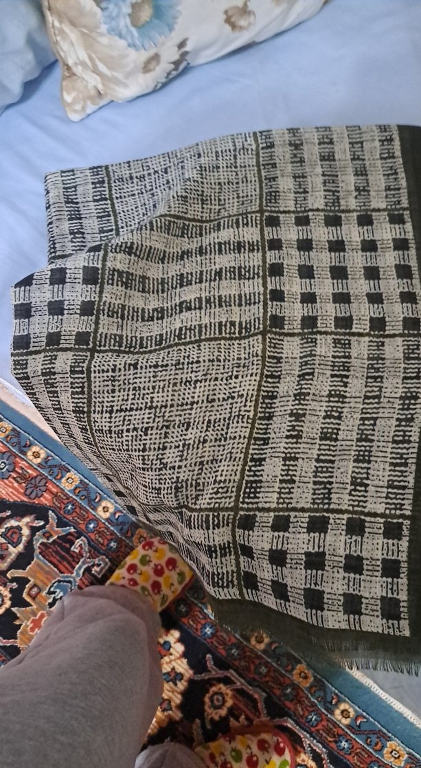 Bohem Gri Uzun bayan şal eşarp - Görsel 2