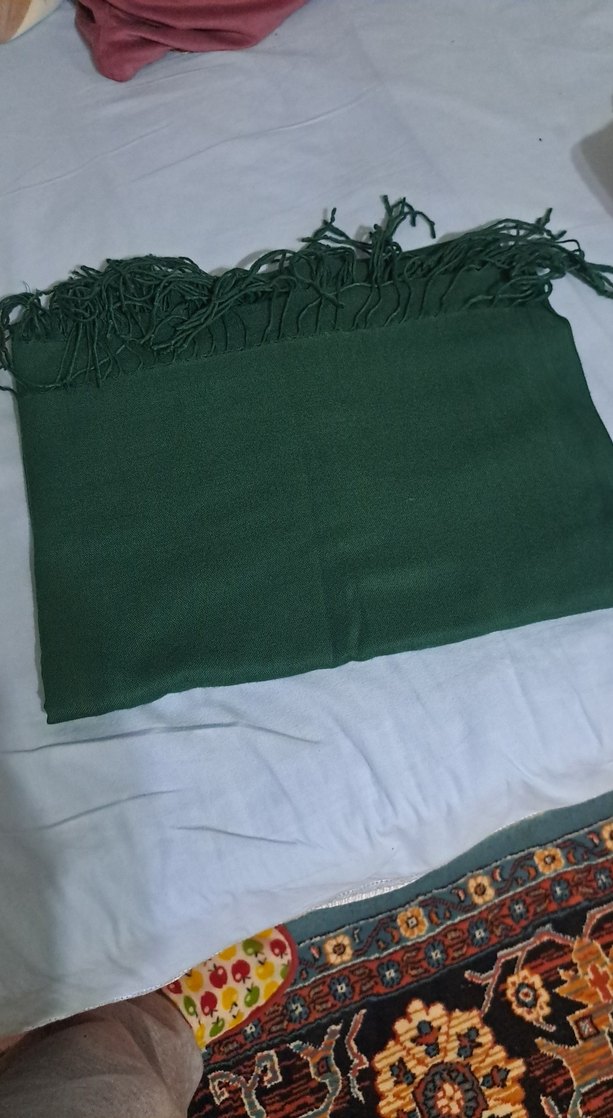 Kadın Yeşil Drapeli Şal - Görsel 3