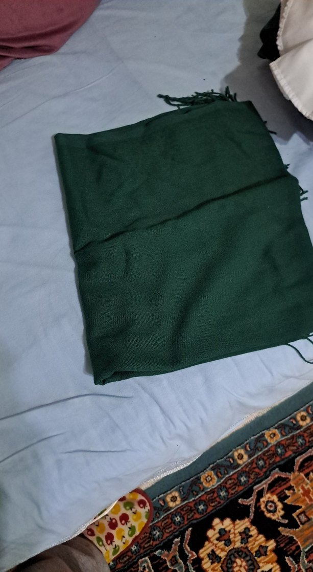 Kadın Yeşil Drapeli Şal - Görsel 2