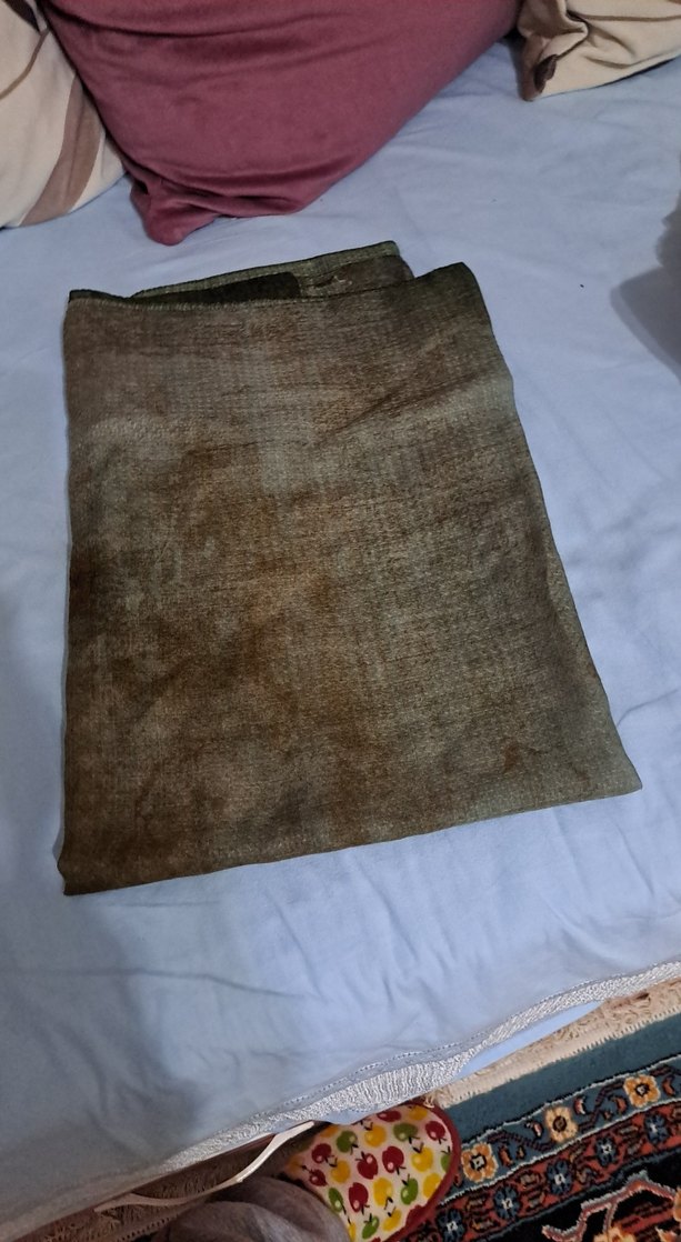 Kahverengi Keten Pilili Kadın Şal - Görsel 3