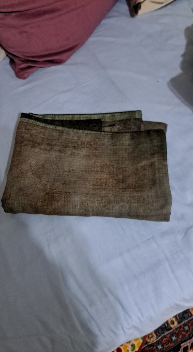 Kahverengi Keten Pilili Kadın Şal - Görsel 4