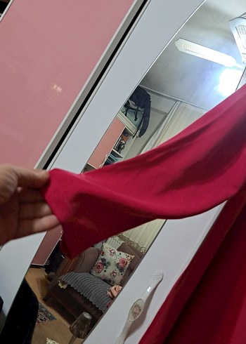 Bordo Uzun Kollu Düğmeli Kadın Tunik - Görsel 2