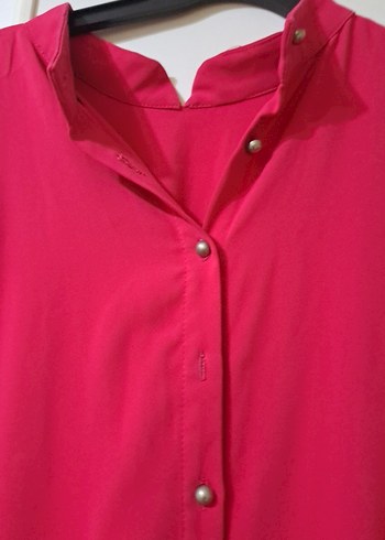 Bordo Uzun Kollu Düğmeli Kadın Tunik - Görsel 3