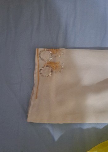 Uzun Kollu Beyaz Nakışlı Bohem Elbise - Görsel 4