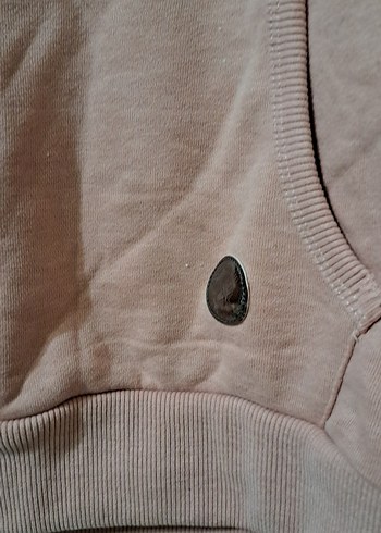 Pembe Yüksek Yaka Kadın Sweatshirt - Görsel 2