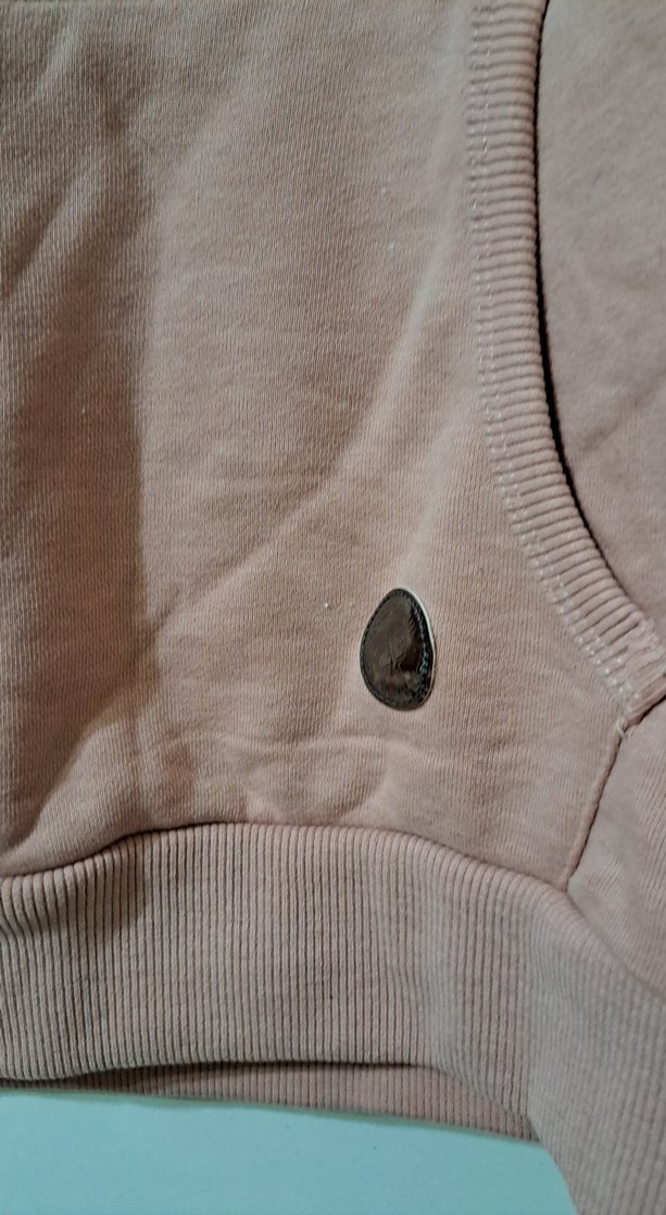 Pembe Yüksek Yaka Kadın Sweatshirt - Görsel 2