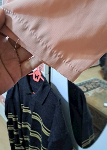 Pembe Uzun Kollu Salaş Kadın Elbise - Görsel 3