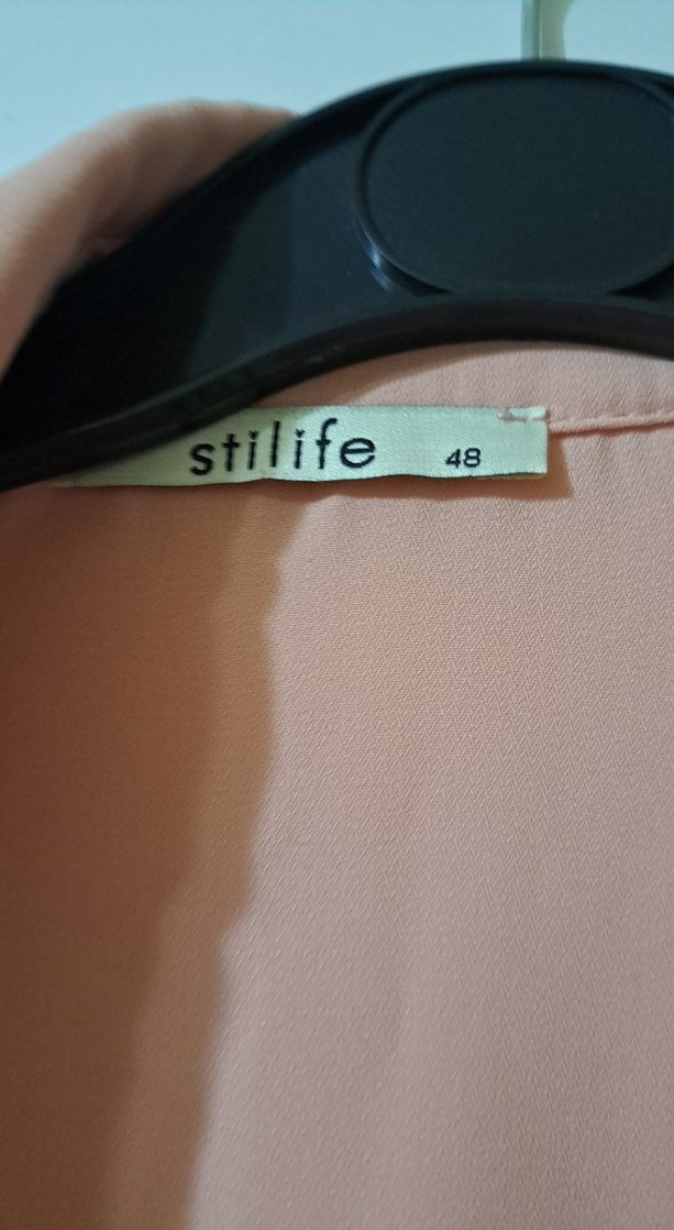 Pembe Uzun Kollu Salaş Kadın Elbise - Görsel 2