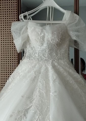 Straplez Uzun Prenses Gelinlik Beyaz - Görsel 2