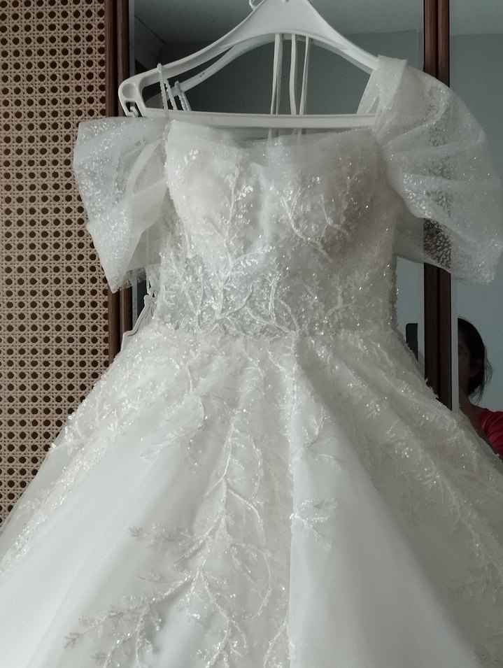 Straplez Uzun Prenses Gelinlik Beyaz - Görsel 2