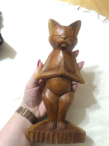  Beden Dekoratif ahşap kedi