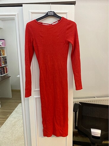 m Beden kırmızı Renk Kırmızı triko elbise