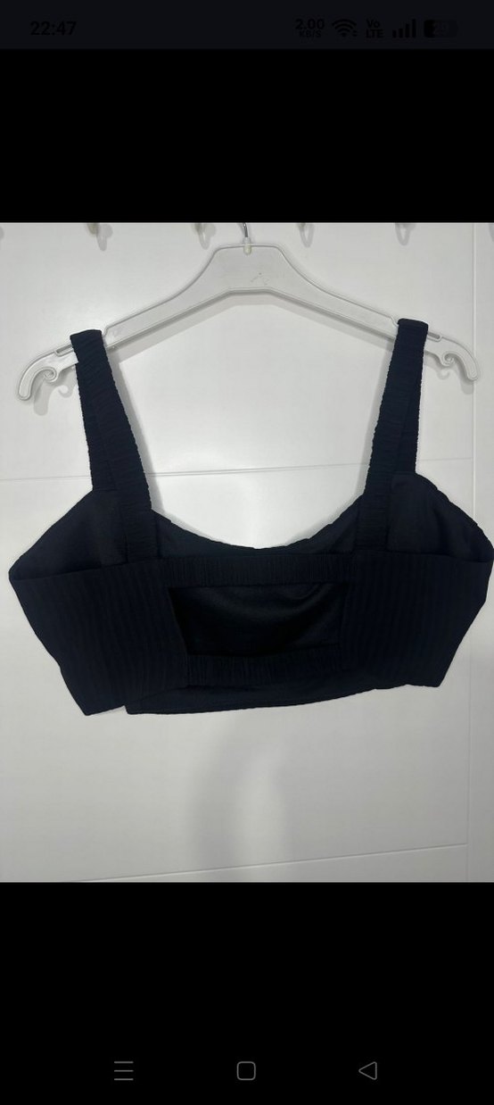 Kadın Siyah Pilili Mini Bustiyer - Görsel 2