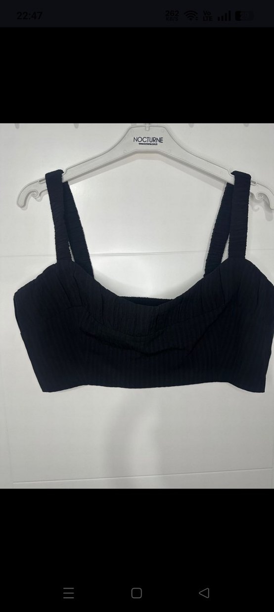 Kadın Siyah Pilili Mini Bustiyer - Görsel 3