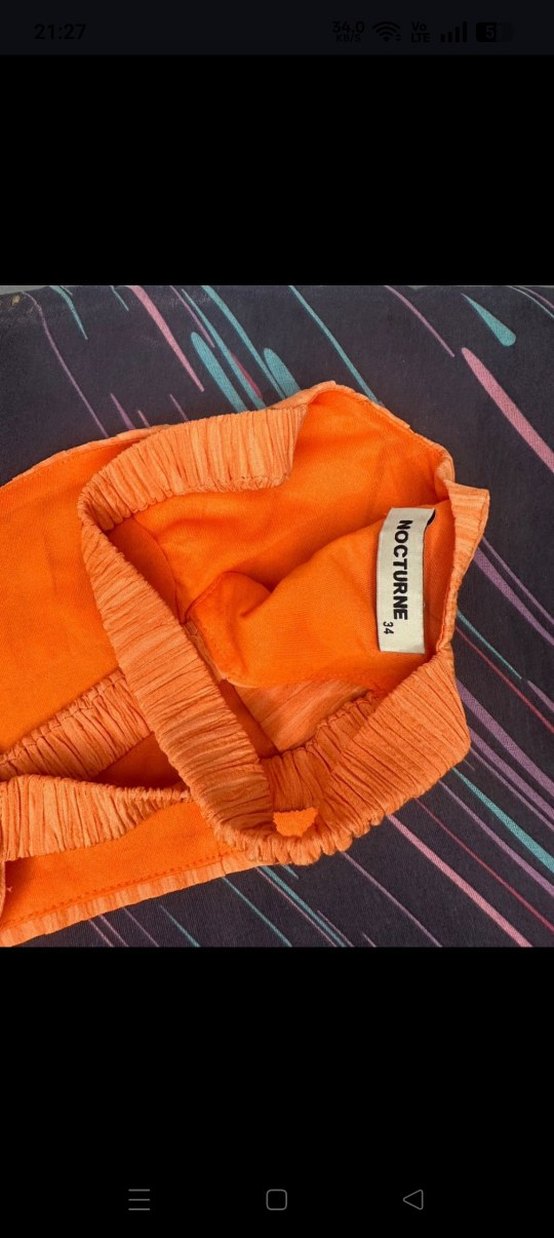 Turuncu Çizgili Kadın Bustiyer - Görsel 2