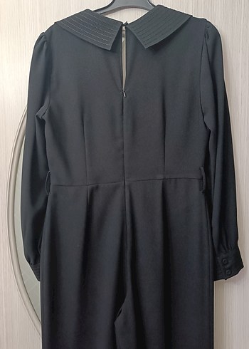 Siyah Düğmeli Uzun Kollu Tulum - Görsel 8