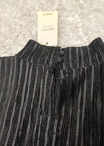 Uzun Kollu Siyah Kadife Mini Elbise - Görsel 5