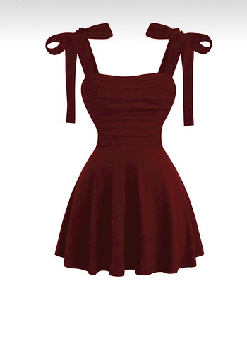Piliseli Bordo Midi Elbise