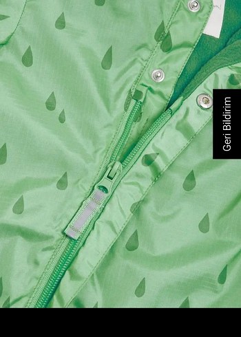 3D Kurbağa Desenli Kapüşonlu Yeşil Bebek Yağmurluğu - Görsel 5