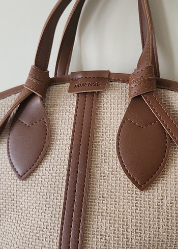 Bej Minimalist Bohem Kadın El Çantası - Görsel 2