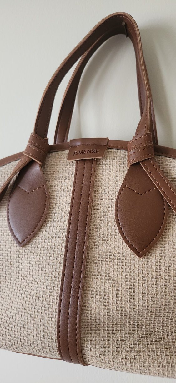 Bej Minimalist Bohem Kadın El Çantası - Görsel 2