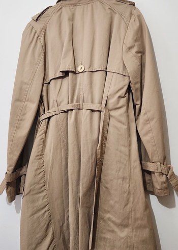 Bej Düğmeli Midi Kadın Trençkot - Görsel 2