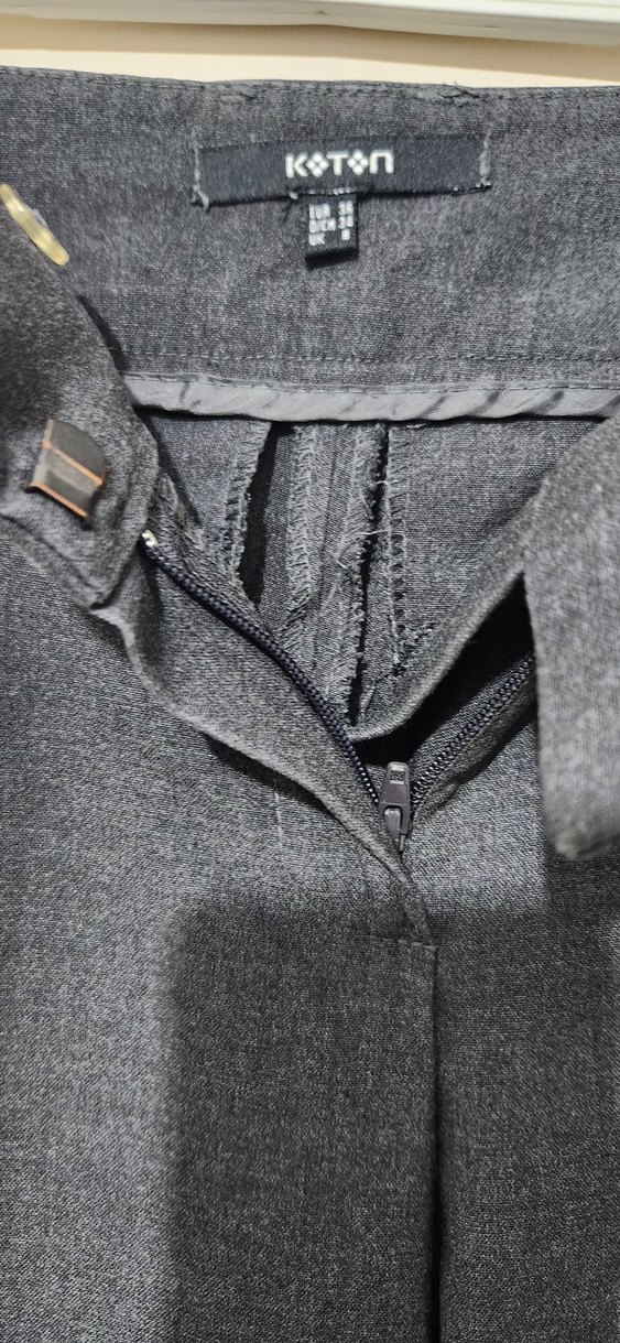 Kadın Antrasit Kumaş Pantolon - Görsel 3