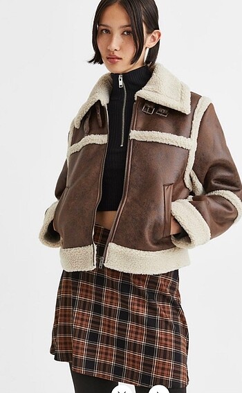 H&M pelüş astarlı ceket