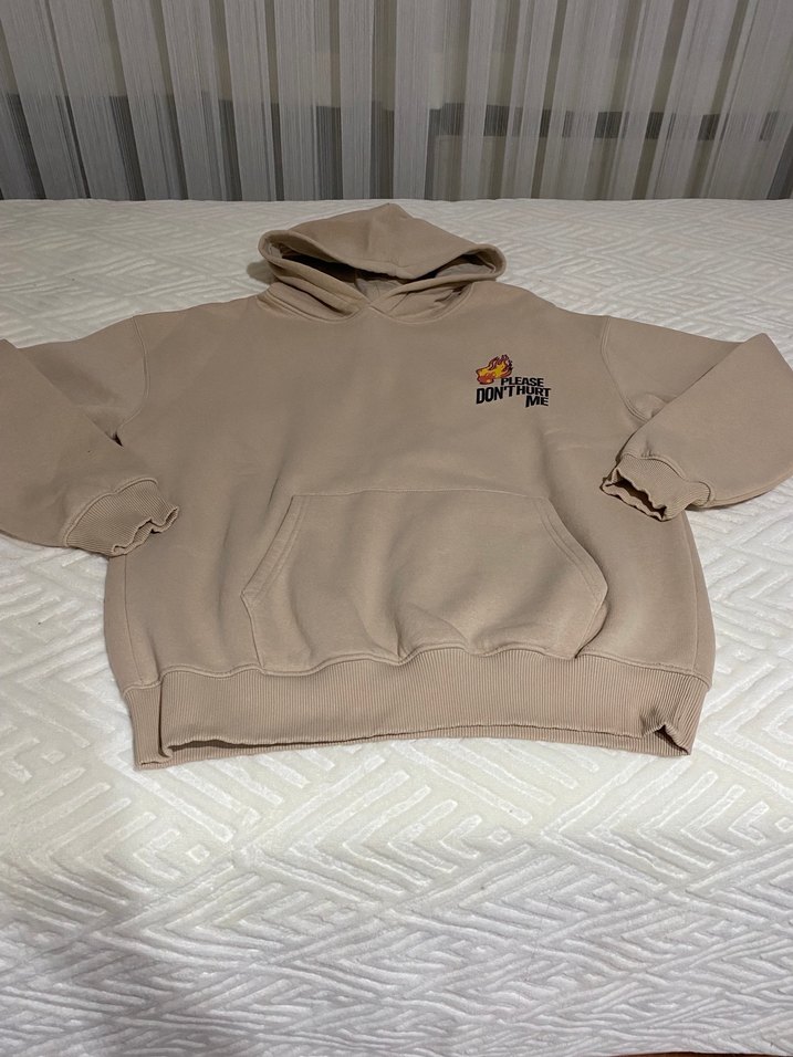 Bej Kapüşonlu Erkek Sweatshirt - Görsel 5