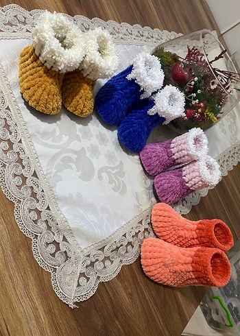 Kız Çocuk Bohem Örgü bot Panduf - Görsel 7