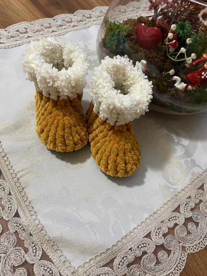 Kız Çocuk Bohem Örgü bot Panduf - Görsel 3