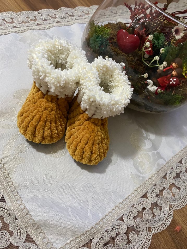 Kız Çocuk Bohem Örgü bot Panduf - Görsel 5