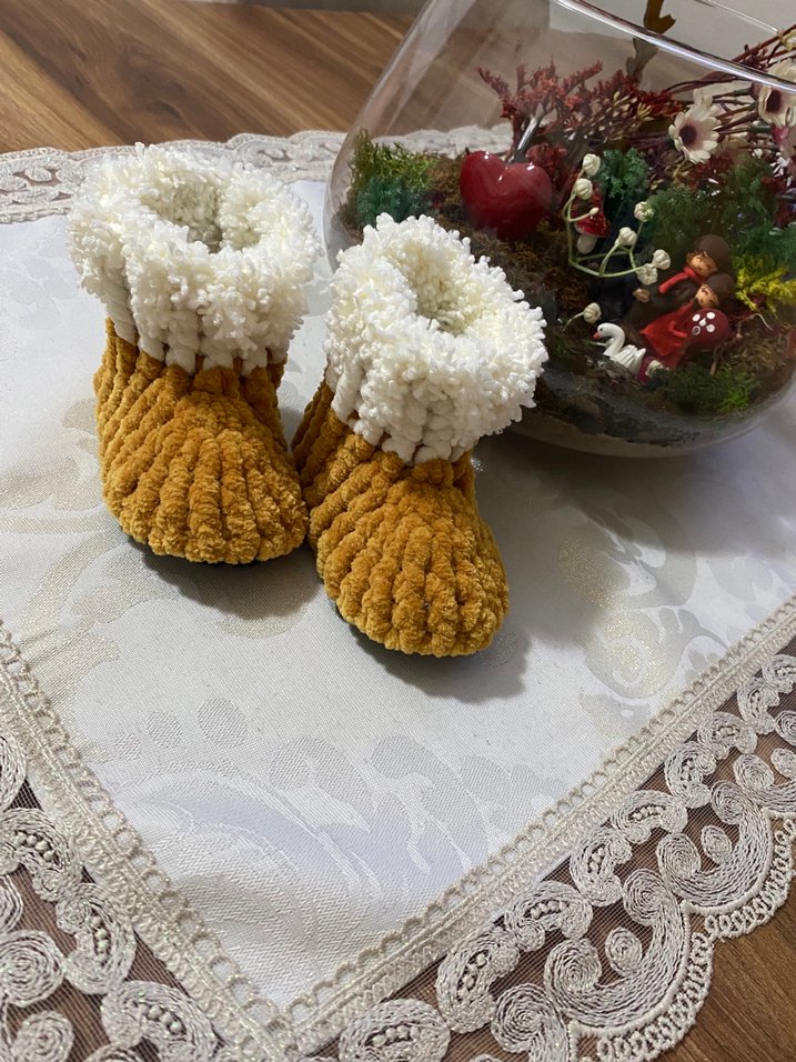 Kız Çocuk Bohem Örgü bot Panduf - Görsel 4