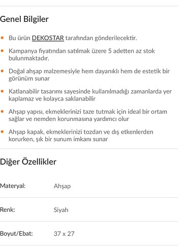 Sinbo Ahşap Kapaklı Ekmek Kutusu