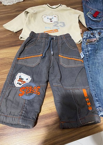 Erkek Bebek Kot Pantolon ve Sweatshirt Seti - Görsel 5