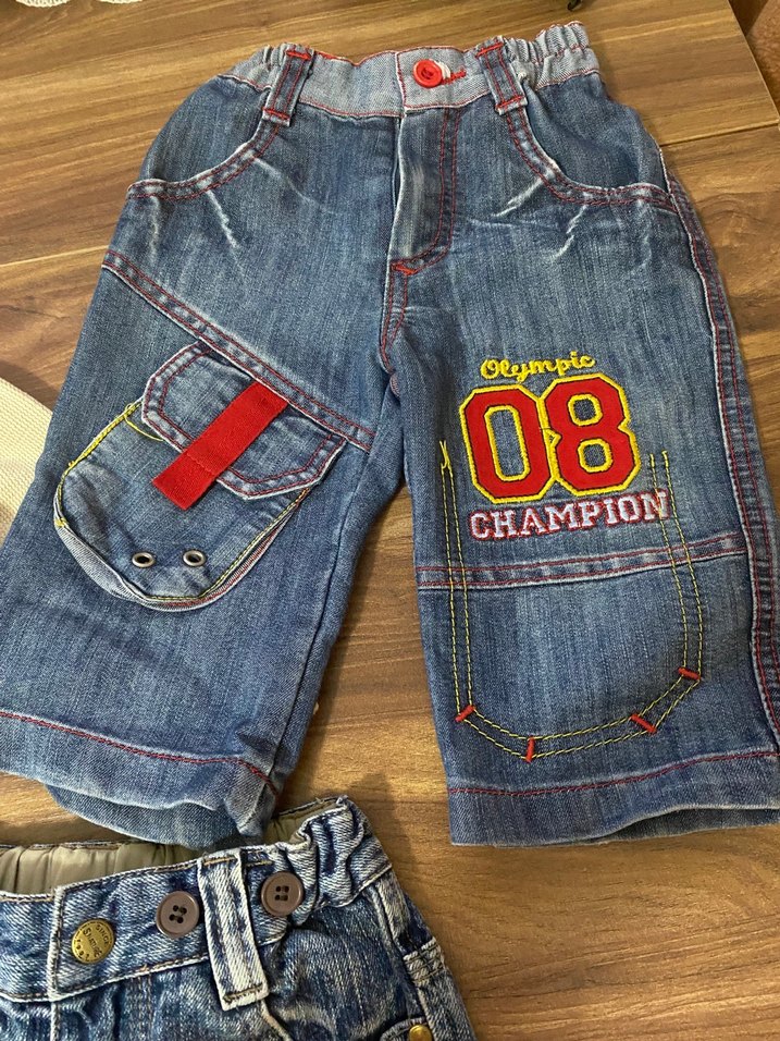 Erkek Bebek Kot Pantolon ve Sweatshirt Seti - Görsel 2