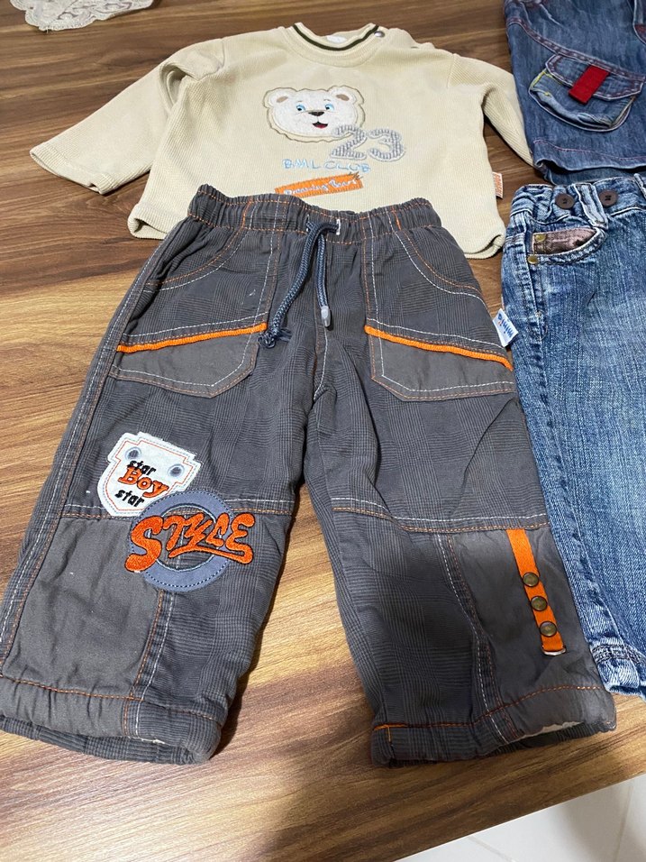 Erkek Bebek Kot Pantolon ve Sweatshirt Seti - Görsel 5