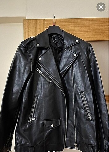 Stradivarius oversize deri ceket