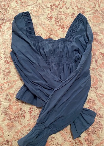 Uzun Kollu Fırfırlı Bluz - Görsel 2