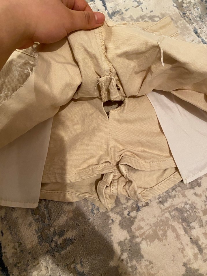 Bej Mini şort etek - Görsel 4