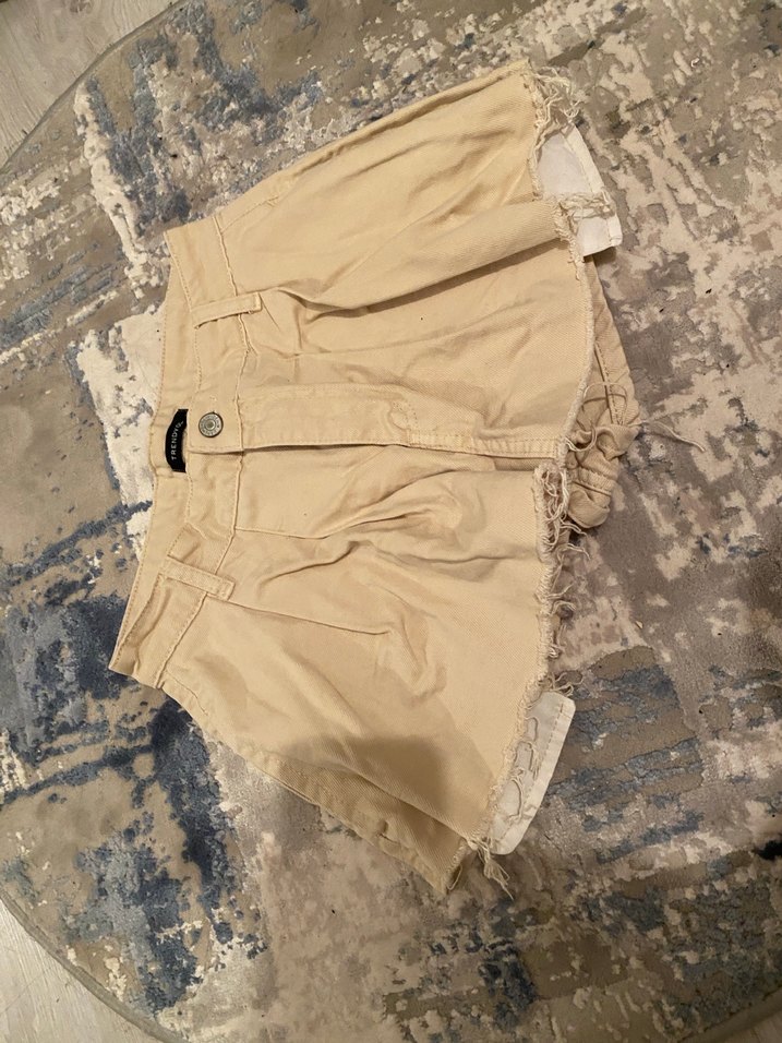 Bej Mini şort etek - Görsel 2